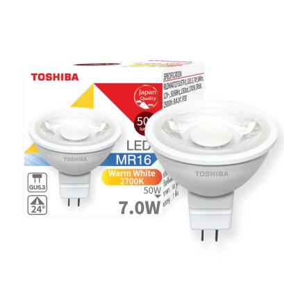 TOSHIBA LED MR16 7W 2700K 24D