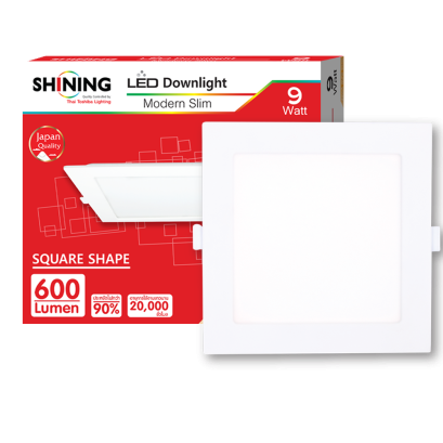 LED Downlight Modern Slim SQ 9W Warm White