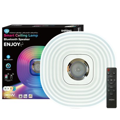 SHINIING LED Smart Ceiling Lamp Bluetooth Speaker remote 36W