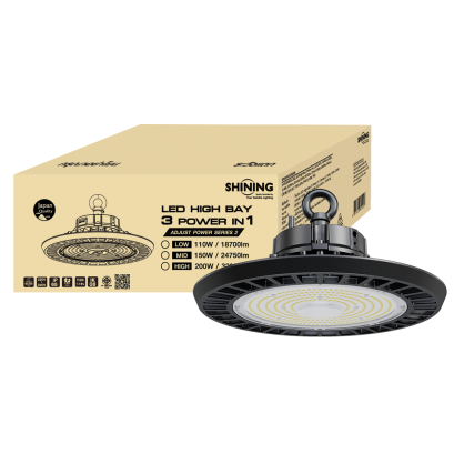 SHINING LED Highbay 3 POWER-IN-1 Series 2. Available in 110W / 150W / 200W