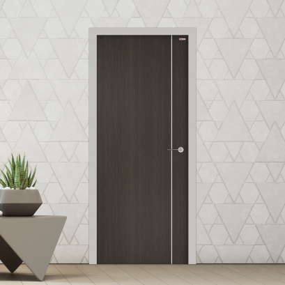 ประตู WPC รุ่นแผ่นเรียบเซาะร่อง BWC01