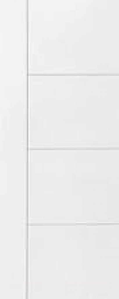 ประตูUPVC สีขาว บานเรียบ 1 เส้นตรง 3 เส้นนอน