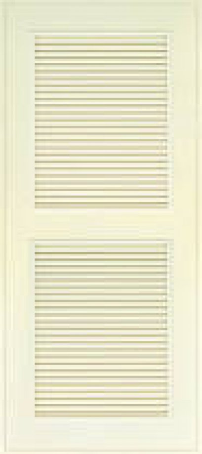 ประตู PVC สีครีม,เทา บานเรียบ เจาะเกล็ดเต็มบาน บน-ล่าง