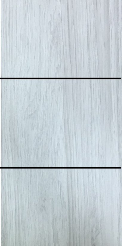 ประตู uPVC รุ่นภายใน EXTERA สี Silver Grey บานเรียบ เซาะร่อง 2 เส้นนอน