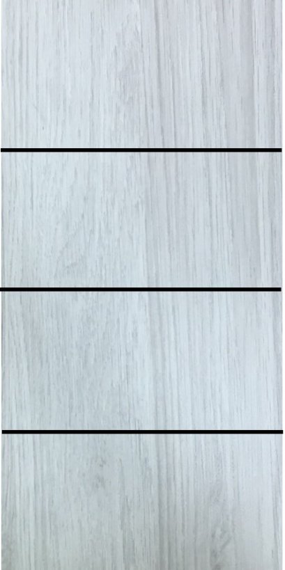 ประตู uPVC รุ่นภายใน EXTERA สี Silver Grey บานเรียบ เซาะร่อง 3 เส้นนอน