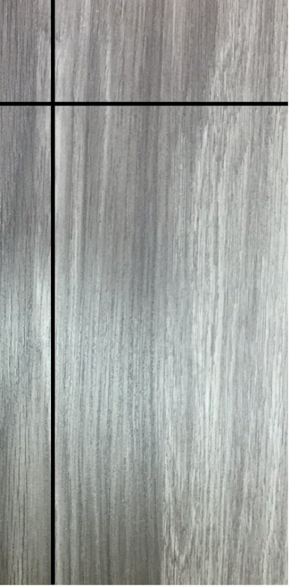 ประตู uPVC รุ่นภายใน EXTERA สี Smoke Grey บานเรียบ เซาะร่อง 1 เส้นตรง 1เส้นนอน