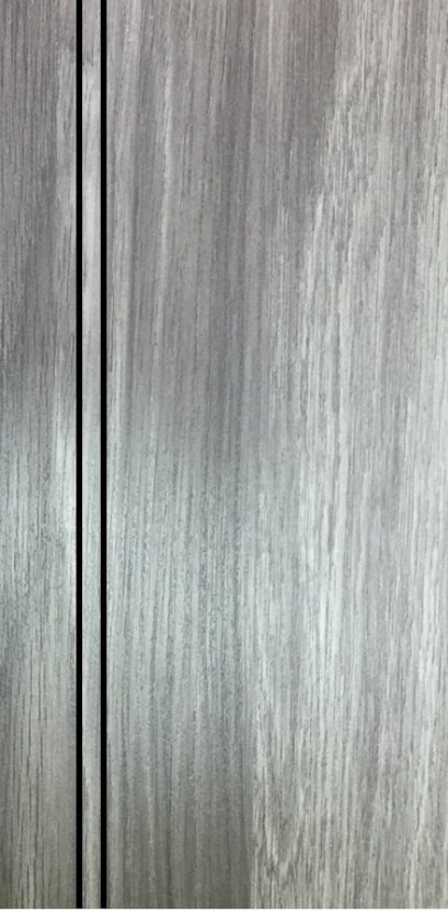 ประตู uPVC รุ่นภายใน EXTERA สี Smoke Grey บานเรียบ เซาะร่อง 2 เส้นตรง