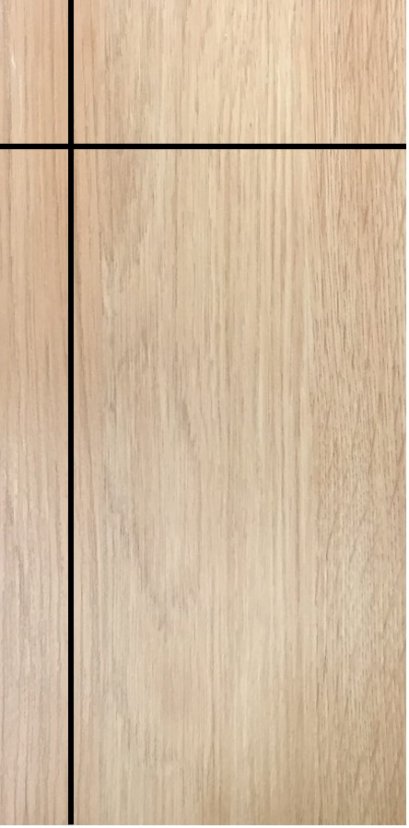 ประตู uPVC รุ่นภายใน EXTERA สี Yellow Ash บานเรียบ เซาะร่อง 1 เส้นตรง 1 เส้นนอน