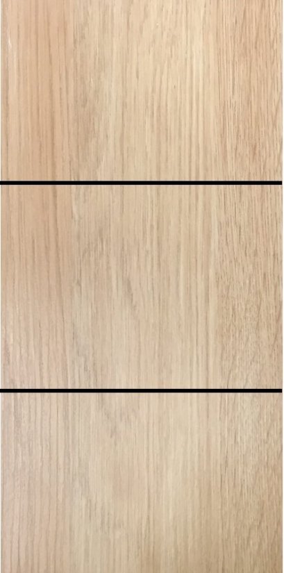 ประตู uPVC รุ่นภายใน EXTERA สี Yellow Ash บานเรียบ เซาะร่อง 2 เส้นนอน