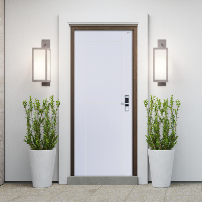 ประตู WPC รุ่นแผ่นเรียบเซาะร่อง BWC05