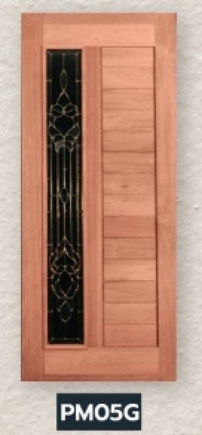 ประตูไม้จริง SIAM รุ่น MODERN รหัส PM05G
