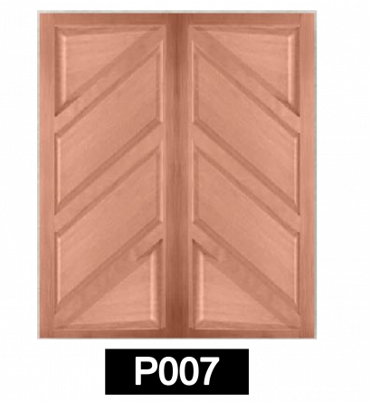 ประตูไม้จริง SIAM รุ่นบานคู่ รหัส P007