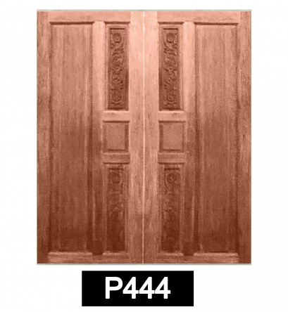 ประตูไม้จริง SIAM รุ่นบานคู่ รหัส P444
