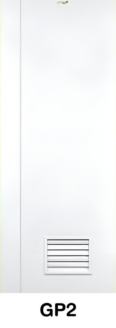 ประตูห้องน้ำ uPVC Green Plastwood บานแผ่น สีขาว รุ่น GP2