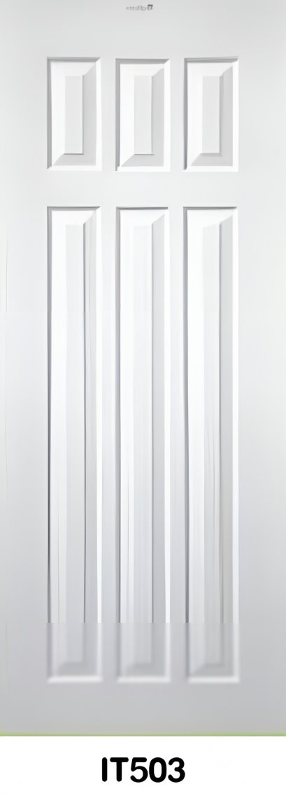 ประตู uPVC Green Plastwood ลายลูกฟักมาตรฐาน รุ่น IT503