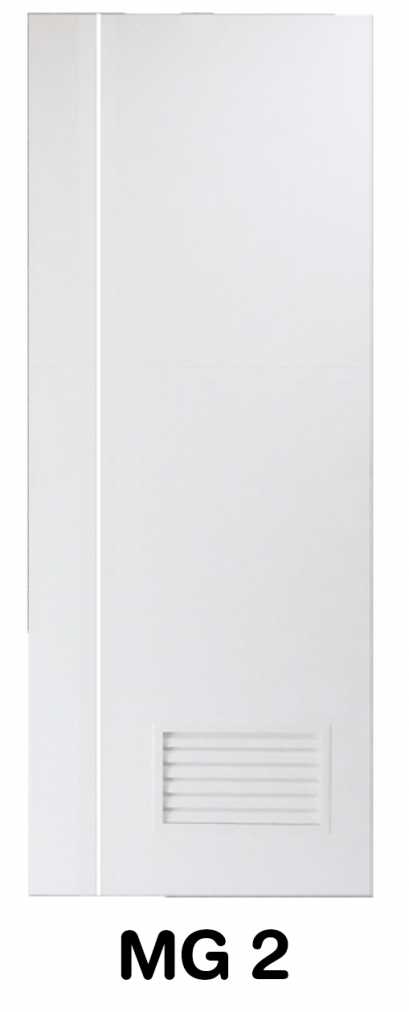 ประตู UPVC สำหรับห้องน้ำ บานเรียบ (บานเกล็ดล่าง) รหัส MG 2