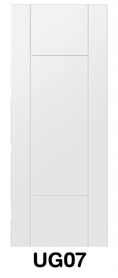 ประตู UPVC ภายนอก บานเรียบเซาะร่อง รหัส UG07