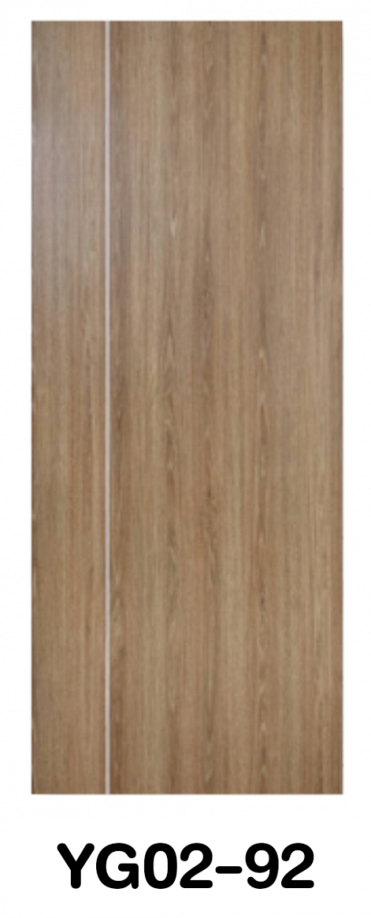 ประตู UPVC ภายใน บานลูกฟักลายไม้ ปิดผิวลามิเนตลายไม้ รหัส YG02-92