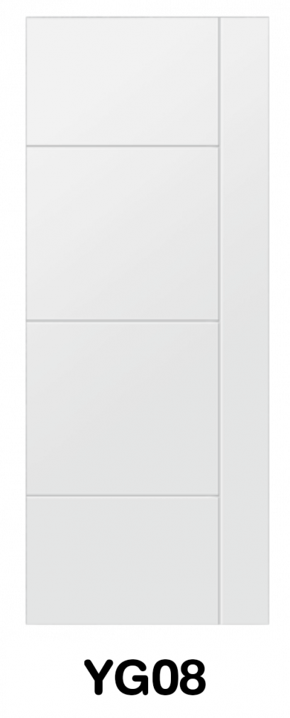 ประตู UPVC ภายใน บานเซาะร่อง รหัส YG08