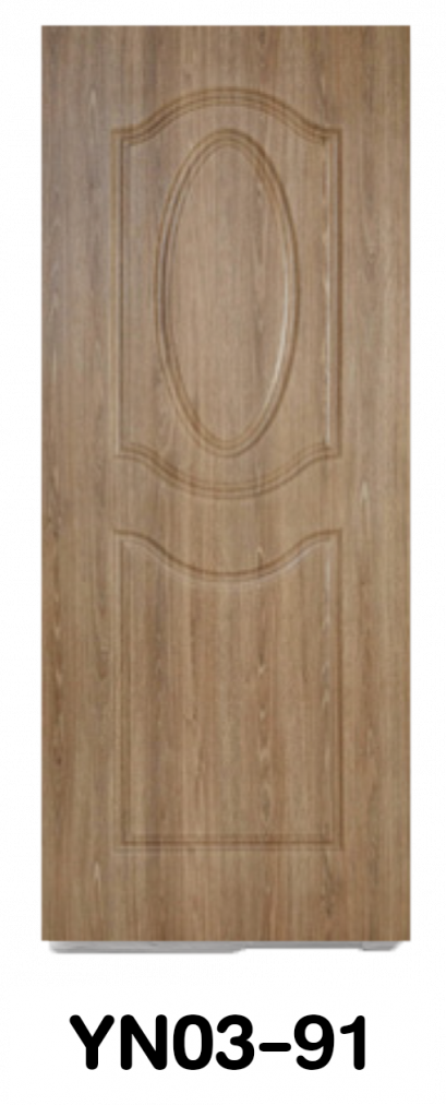 ประตู UPVC ภายใน บานลูกฟักลายไม้ ปิดผิวลามิเนตลายไม้ รหัส YN03-91