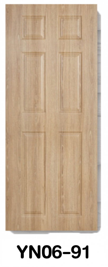 ประตู UPVC ภายใน บานลูกฟักลายไม้ ปิดผิวลามิเนตลายไม้ รหัส YN06-91