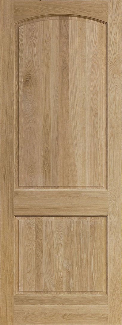 ประตูไม้โอ๊คเอ็นจิเนียร์บานลูกฟัก 2 ช่องตรง (ไม่ทำสี)