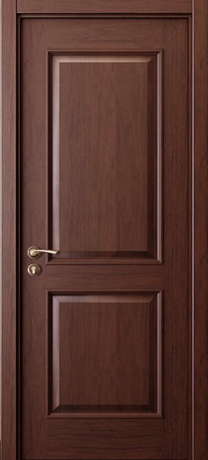 ประตูไม้แดงเอ็นจิเนียร์บานลูกฟัก 2 ช่องตรง (ไม่ทำสี)