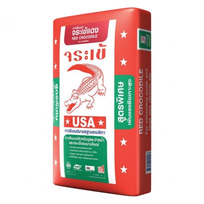 ปูนกาว กาวซีเมนต์ จระเข้แดง กระเบื้องสระว่ายน้ำ หรือแกรนิโต้ขนาด 80x80 ซม. ราคาถูก