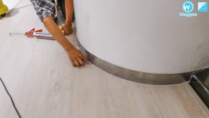 ปูพื้นไม้ลามิเนต 8 มิล UNIX by SCG ในห้างเซ็นทรัลบางนา