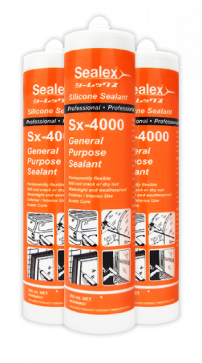 ซีลแลนท์ ยาแนว ซิลิโคน Sx-4000 แบบหลอดบรรจุ 300 มล.