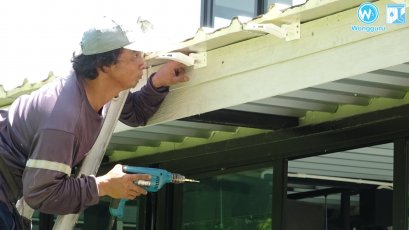 ติดตั้งรางน้ำไวนิล WINSOR by SCG กรณีตัดปลายหลังคา