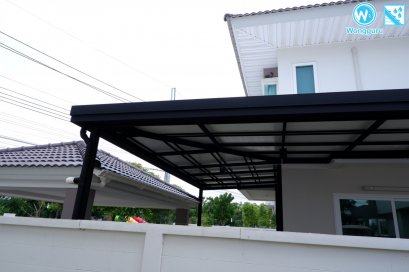 หลังคาไวนิลซ่อนรางน้ำฝนไวนิล กับงานหลังคากันสาดสไตล์โมเดิร์น