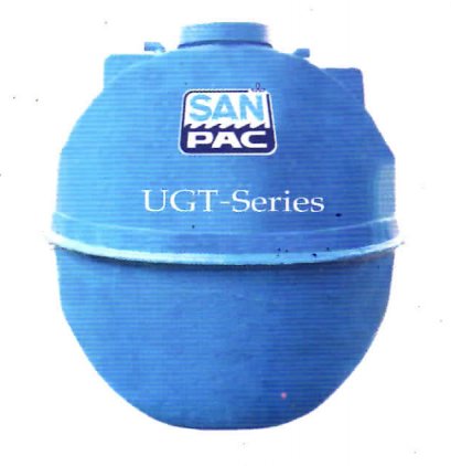 ถังเก็บน้ำไฟเบอร์กลาส FRP ทรงแอปเปิ้ล แบบใต้ดิน SAN-PAC รุ่น UGT Series