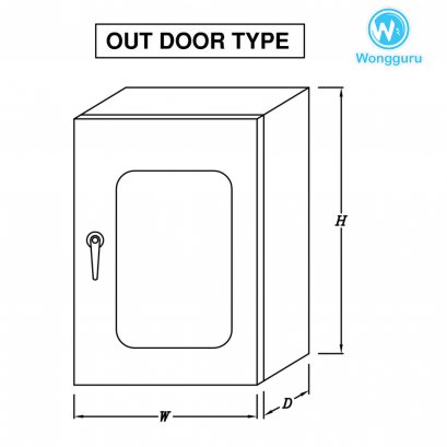 ตู้เปล่า ตู้สวิทซ์บอร์ด ตู้ไฟฟ้ามาตรฐาน (ASP) สองประตู OUTDOOR TYPE