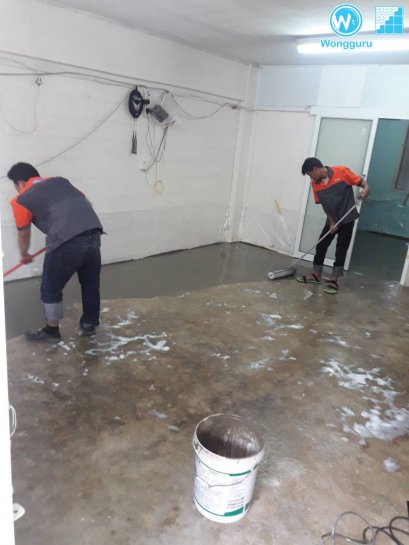 ข้อควรรู้ก่อนทำพื้นปูนปรับระดับ self-levelling สำหรับการปูพื้นไม้ลามิเนตและกระเบื้องยางลายไม้ กรณีพื้นเอียงไม่ได้ระดับ