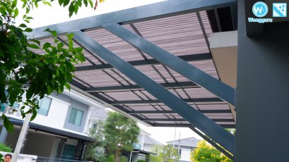 หลังคาโปร่งแสงไฟเบอร์กลาสมินิโกลด์ งานหลังคากันสาดโปร่งแสง