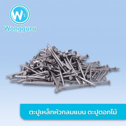 ตะปูเหล็กหัวกลมแบน ตะปูตอก 3 1/2 นิ้ว