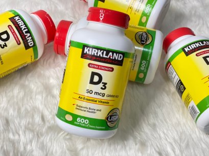 Kirkland Signature Extra Strength D3 50 mcg (2000 IU)  600เม็ด