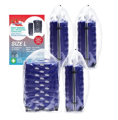 ถุงพลาสติกสำหรับเก็บกระเป๋าเดินทางหรืออื่น ๆ  4 ชิ้น/ชุด ขนาด L