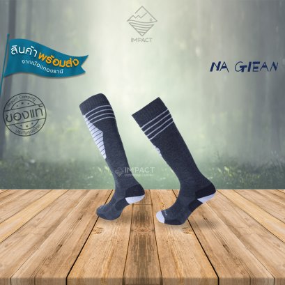 Na Giean ถุงเท้าเดินป่า Enhanced Medium weight Over-the-calf Ski socks