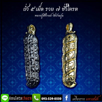 วัตถุมงคล ถั่ว 5 เม็ด รวย 7 ชั่วโคตร หลวงปู่ชัชวาลย์ จันทโชโต วัดบ้านปูน จ.พระนครศรีอยุธยา จัดส่งฟรี มีปลายทาง