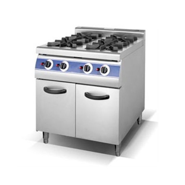 4-burner gas range with cabinet