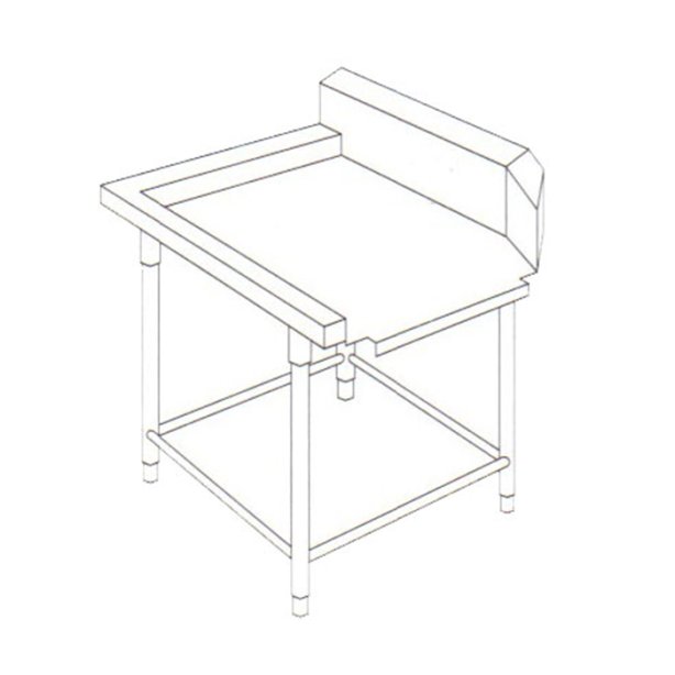โต๊ะหน้าเรียบ ทางออกเครื่องล้างจาน (1)