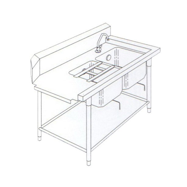 โต๊ะหลุม ทางเข้าเครื่องล้างจาน (1)