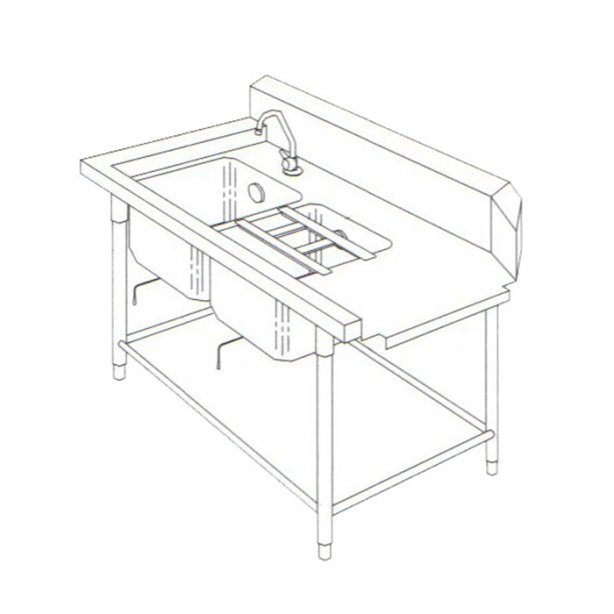 โต๊ะหลุม ทางเข้าเครื่องล้างจาน (2)