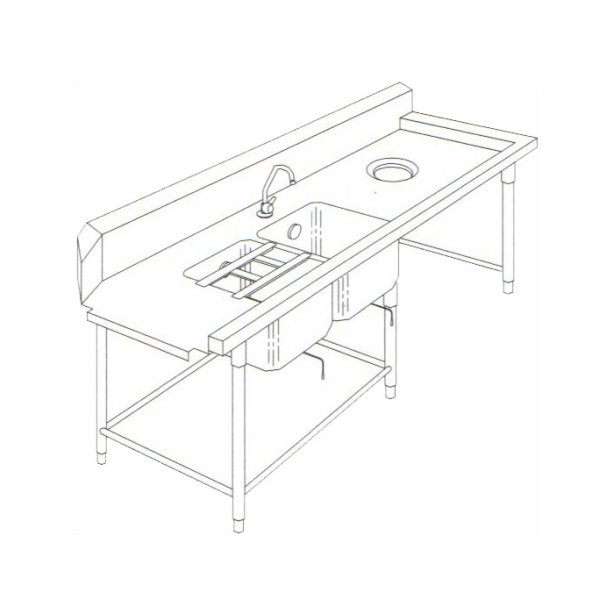โต๊ะหลุม ทางเข้าเครื่องล้างจาน (7)