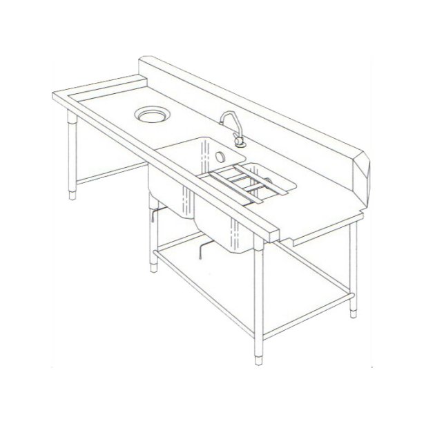 โต๊ะหลุม ทางเข้าเครื่องล้างจาน (8)