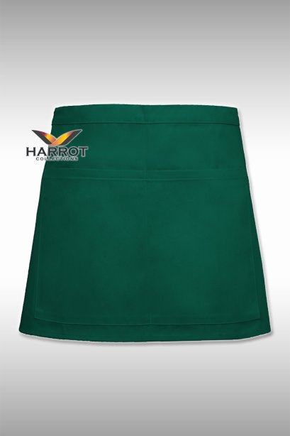 ผ้ากันเปื้อน ผ้ากันเปื้อนเชฟ ผ้ากันเปื้อนพ่อครัว ผ้ากันเปื้อนกุ๊ก ผ้ากันเปื้อนเสิร์ฟ ครึ่งสั้น 13 นิ้ว สีเขียว (FSA0127)