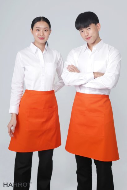 Orange Half Short Apron