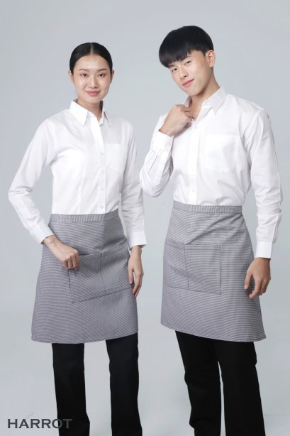 ผ้ากันเปื้อน ผ้ากันเปื้อนเชฟ ผ้ากันเปื้อนพ่อครัว ผ้ากันเปื้อนกุ๊ก ผ้ากันเปื้อนเสิร์ฟ ครึ่งสั้น ลายสก๊อต ชิโนริ (FSA0112)